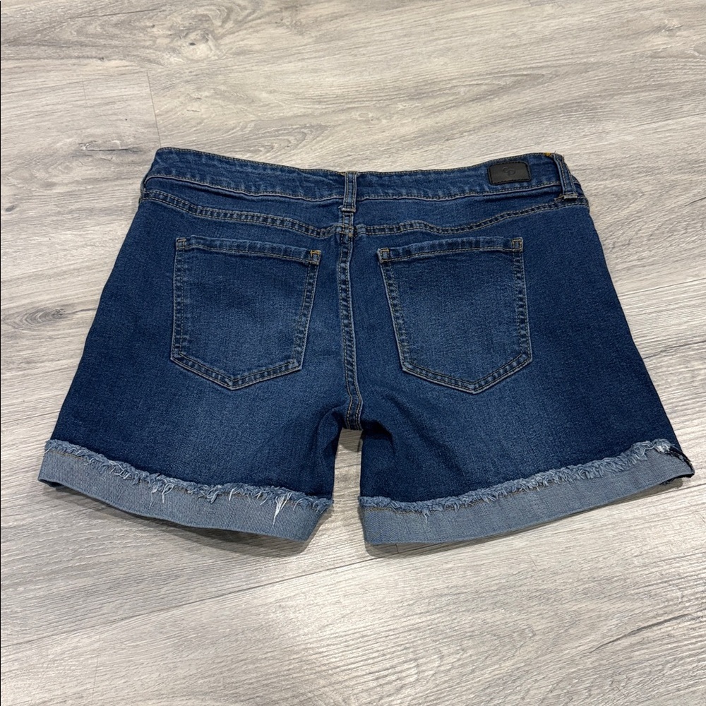 Celebrity Pink Dark Blue Rolled Hem Denim Shorts size 30 - Picture 5 of 6